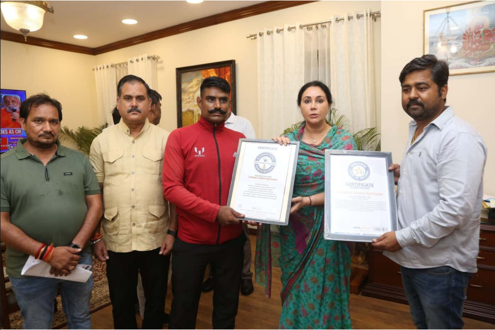 Honoured by Dy CM Diya Kumari