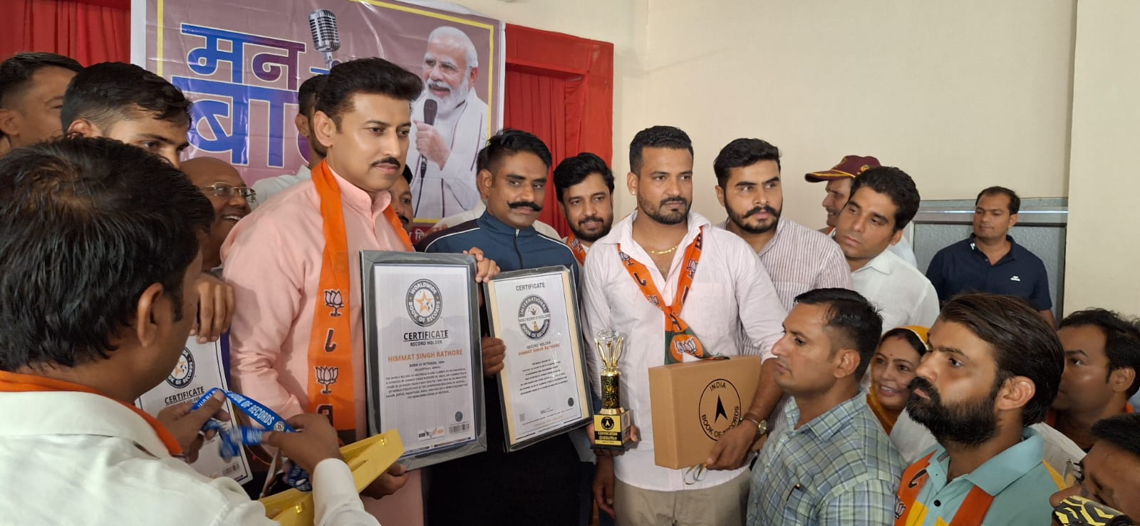 Felicitated by Col. Rajyavardhan Rathore