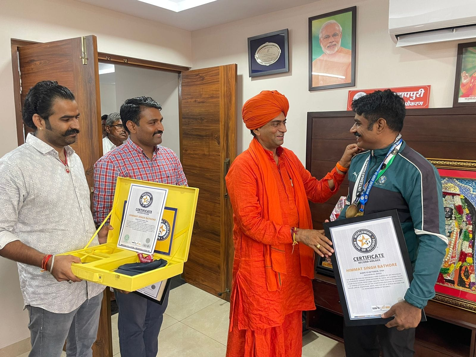 Blessings and world record certificate